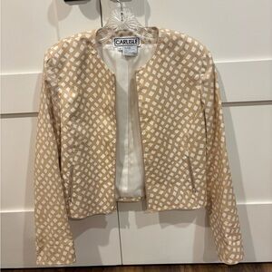 Carlisle Tan and White Jacket with Classic Cut